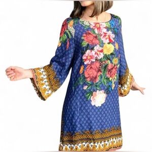 Farm Rio | Floral Print Tie Back Dress | Size Small